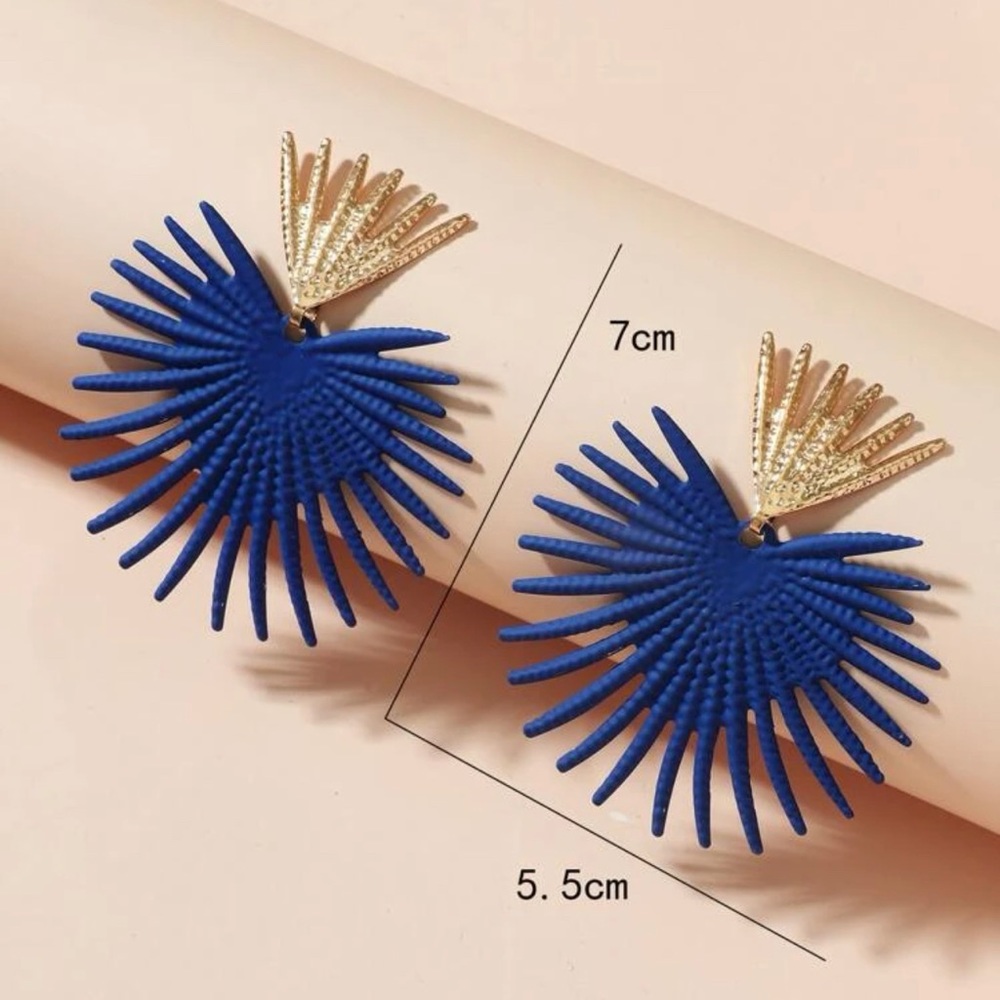 Blue Drop Earrings - Picture 2 of 3